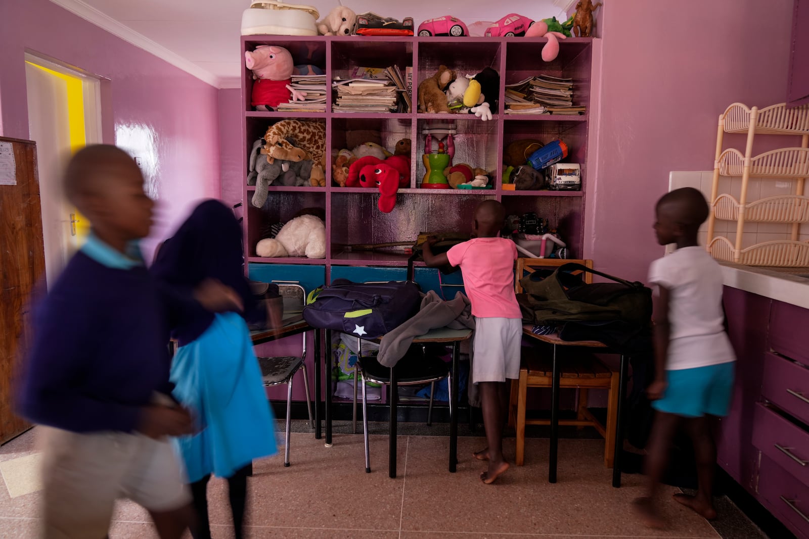 Children play at the Nyumbani Children's Home orphanage which is heavily reliant on foreign donations in Nairobi, Kenya Thursday, Oct. 6, 2025. (AP Photo/Brian Inganga)