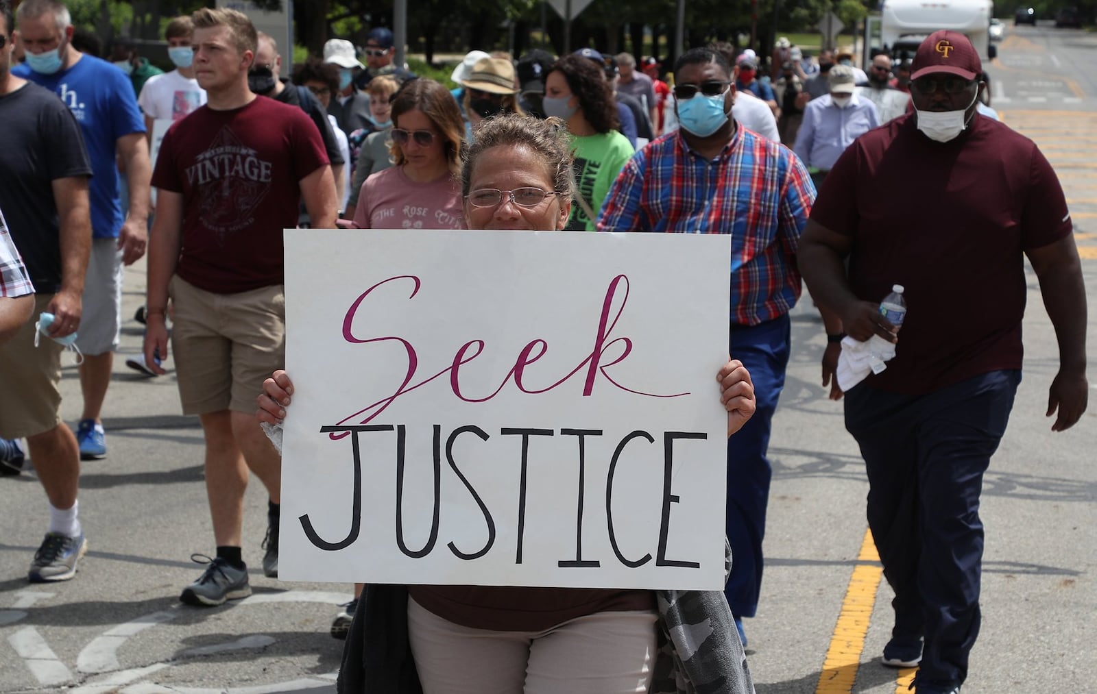 Members of the Clergy from several Springfield churches along with area residents and members of law enforcement participated in a six-mile Prayer March  to show unity against racial injustice. BILL LACKEY/STAFF