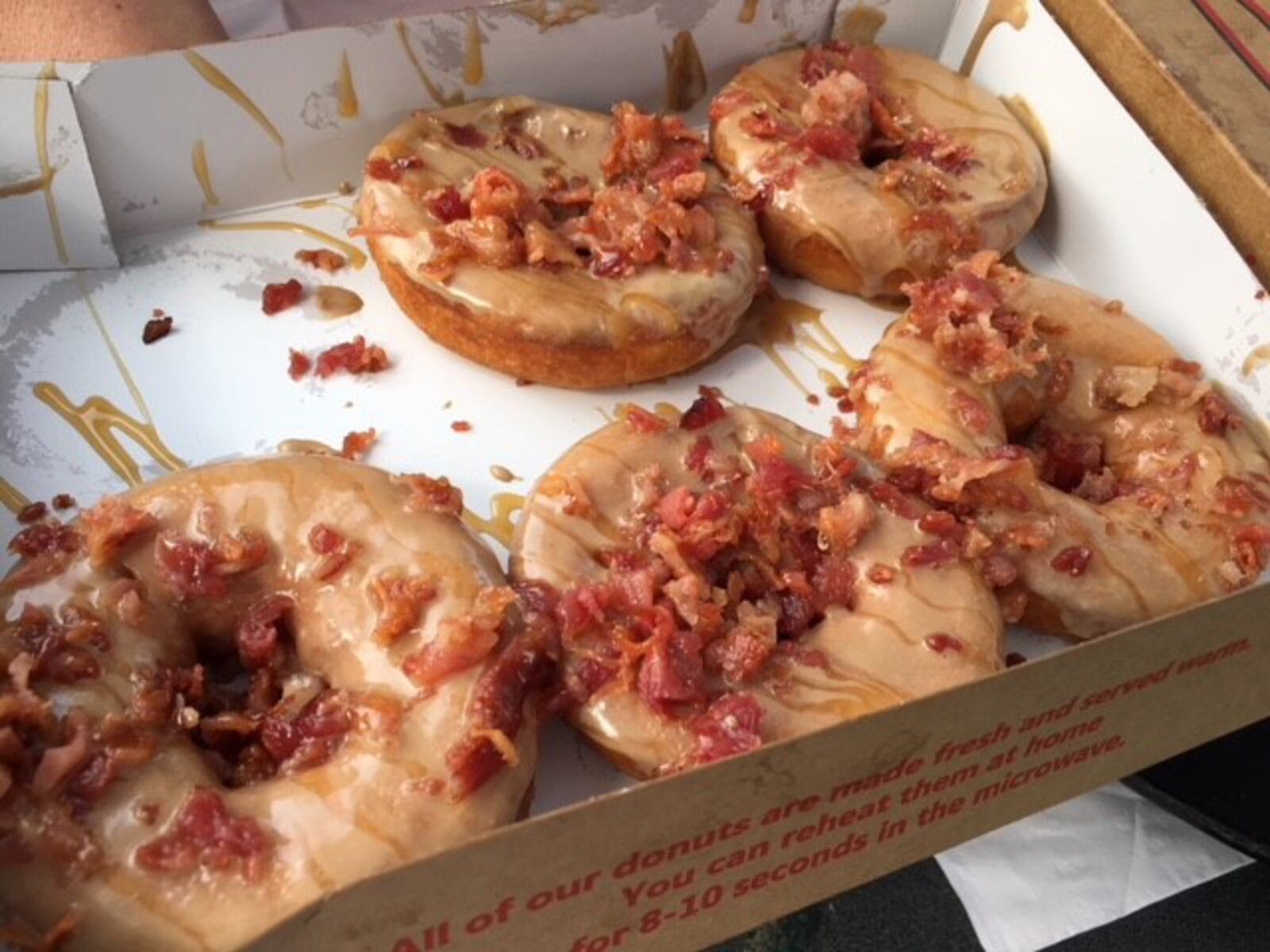 Duck donuts maple glazed bacon donut won best dessert at BaconFest. ALEXIS LARSEN / CONTRIBUTED