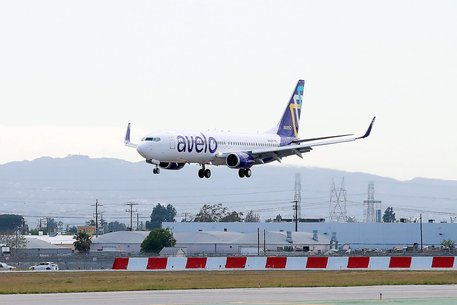 BURBANK, CALIFORNIA - APRIL 07: The Avelo aircraft is seen at Hollywood Burbank Airport on April 07, 2021 in Burbank, California. CONTRIBUTED (Photo by Joe Scarnici/Getty Images for Avelo)