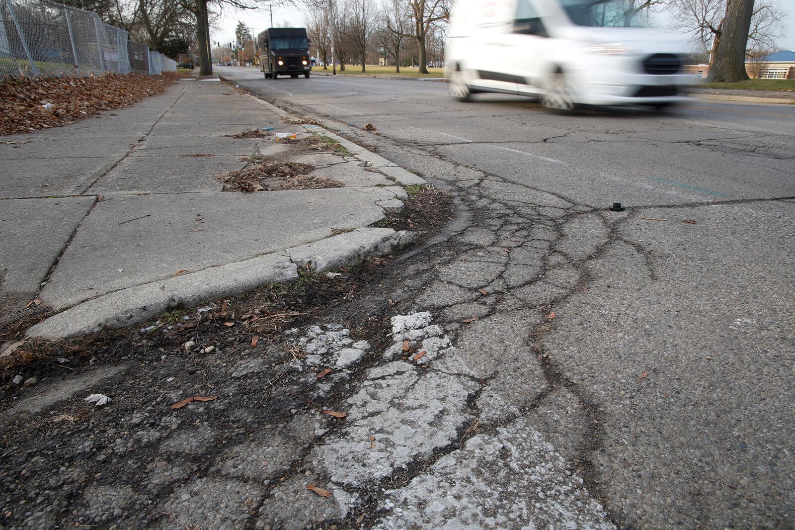 South Yellow Springs Street between Pleasant Avenue and Southern Avenue in December 2023. BILL LACKEY/STAFF