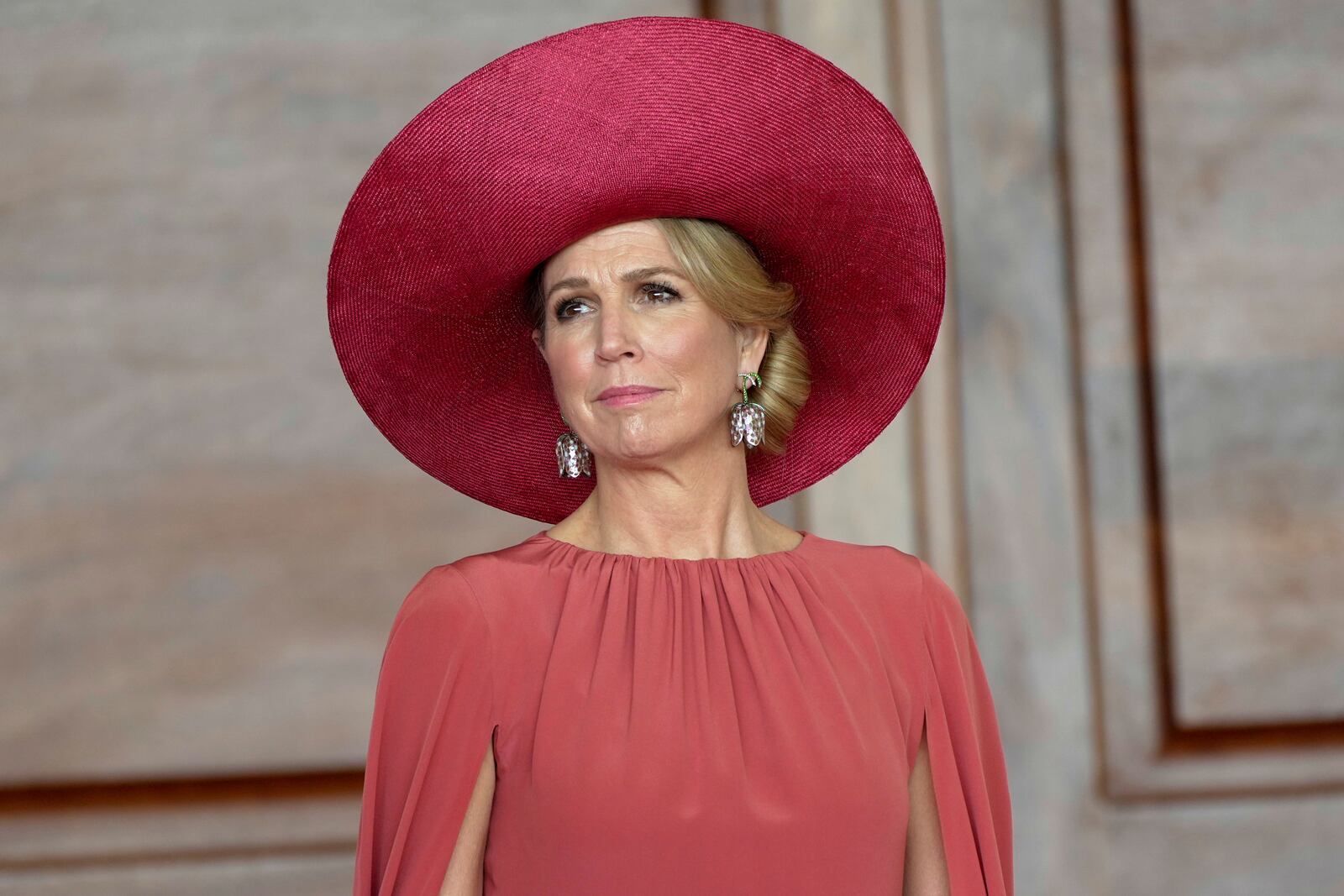 Queen Máxima of the Netherlands during the state visit of the Dutch Royals at State House in Nairobi, Kenya Tuesday, March 18, 2025. (AP Photo/Brian Inganga)