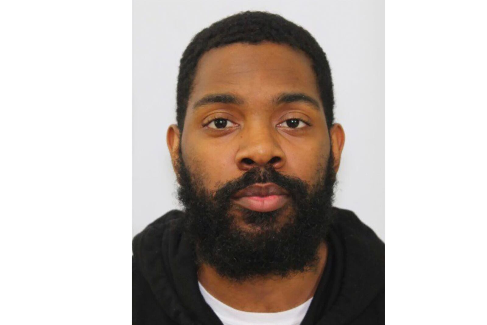 This photo provided by New Albany Police, shows Bruce-Reginald-Foster-III, a suspect in a fatal shooting at an Ohio cosmetics warehouse, on Tuesday, Feb. 4, 2025. (New Albany Police via AP)