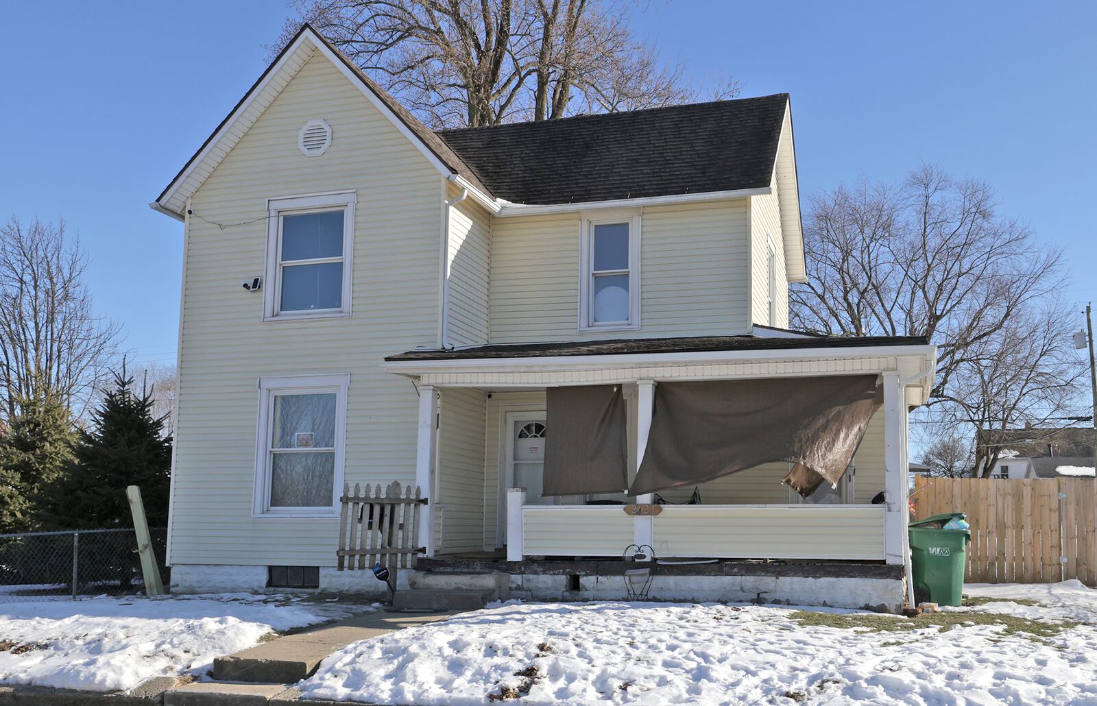 The house at 2121 Larch Street in Springfield where two people were shot and killed Sunday, Jan. 27, 2025. BILL LACKEY/STAFF