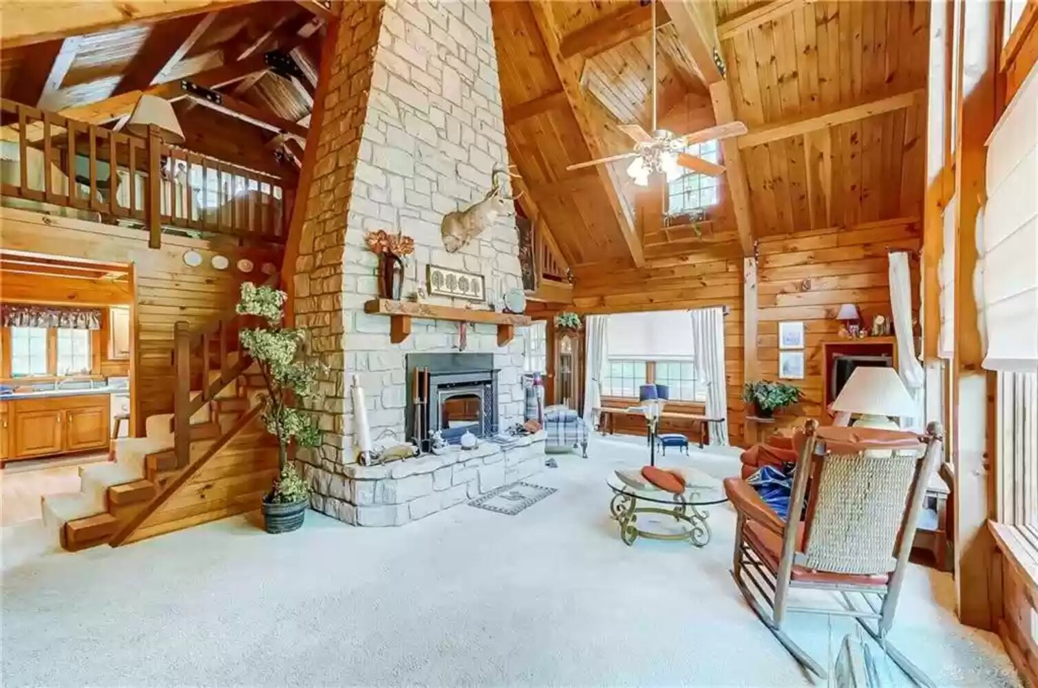 PHOTOS: Custom log-cabin style home listed near New Carlisle