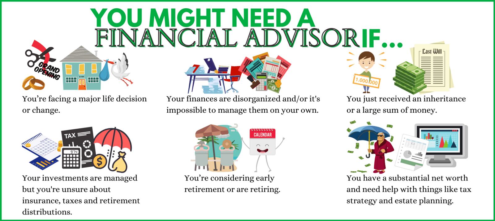 What is a financial advisor, what does a financial advisor do and should I hire a financial advisor are common questions.