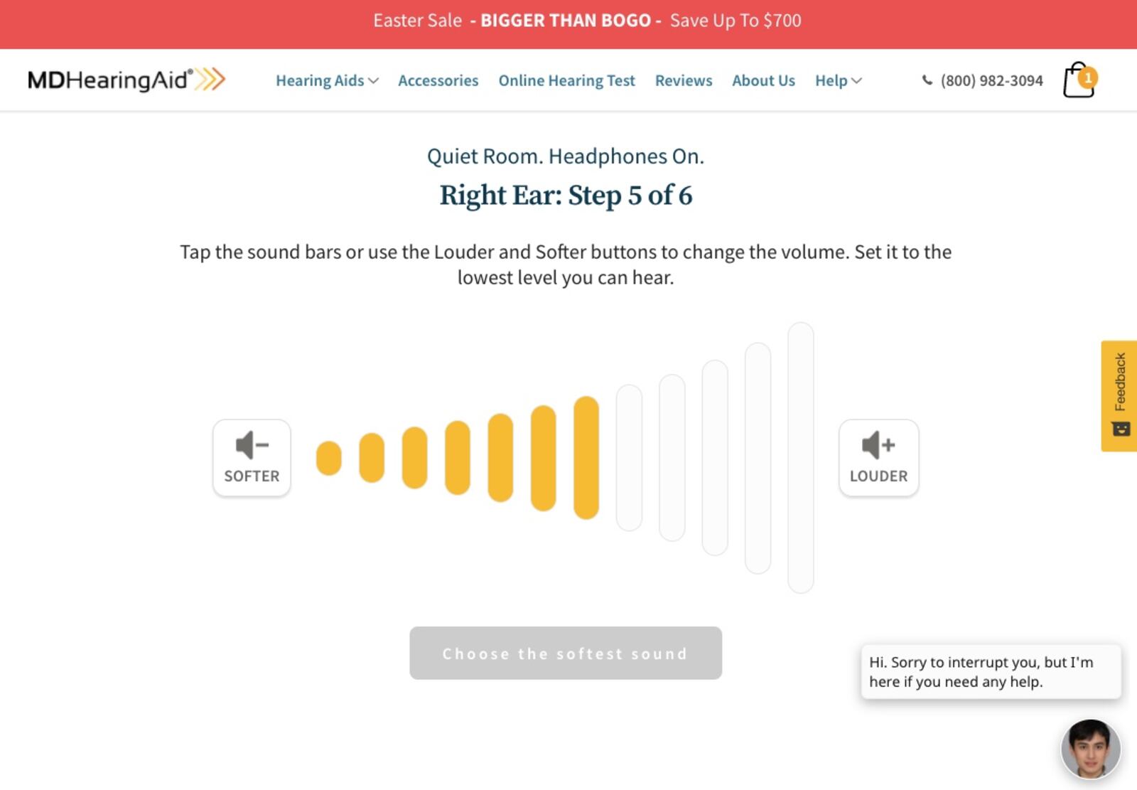 MDHearingAid online hearing test