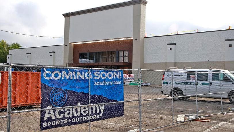 Academy Sports + Outdoors is moving into the former Dick's Sporting Goods location in the Bechtle Crossing shopping center. BILL LACKEY/STAFF