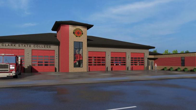 Renderings of the Springfield Fire Rescue Division Station #2, which will be built at 2040 S. Limestone St. The new station is expected to be complete by the end of 2023. It will include a partnership between the city and Clark State College. CONTRIBUTED