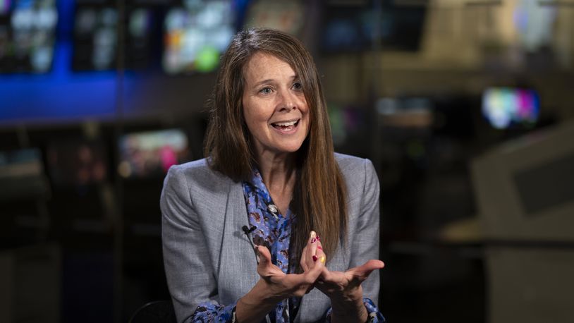 Director of the U.S. Cybersecurity and Infrastructure Security Agency (CISA) Jen Easterly speaks to The Associated Press in Washington, Wednesday, Oct. 2, 2024. (AP Photo/Ben Curtis)