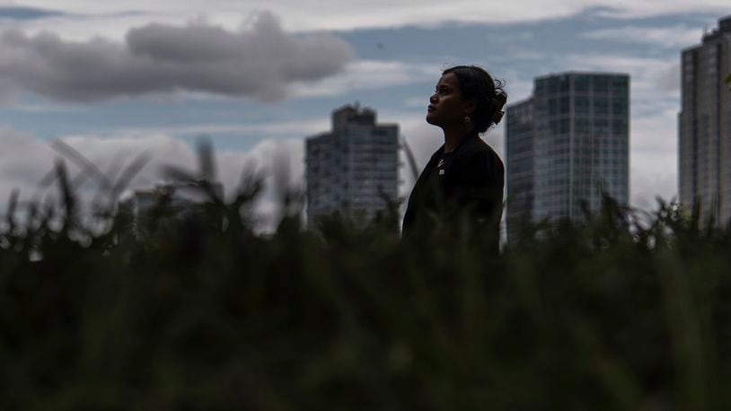 Grace Malie poses for a photo Monday, Sept. 23, 2024, at the United Nations headquarters. (AP Photo/Julia Demaree Nikhinson)