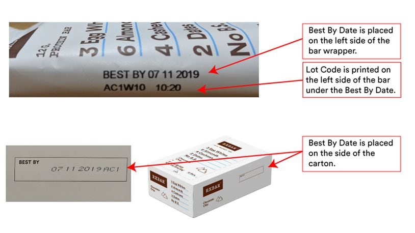 Certain varieties of RxBars have been recalled due to undeclared peanuts.