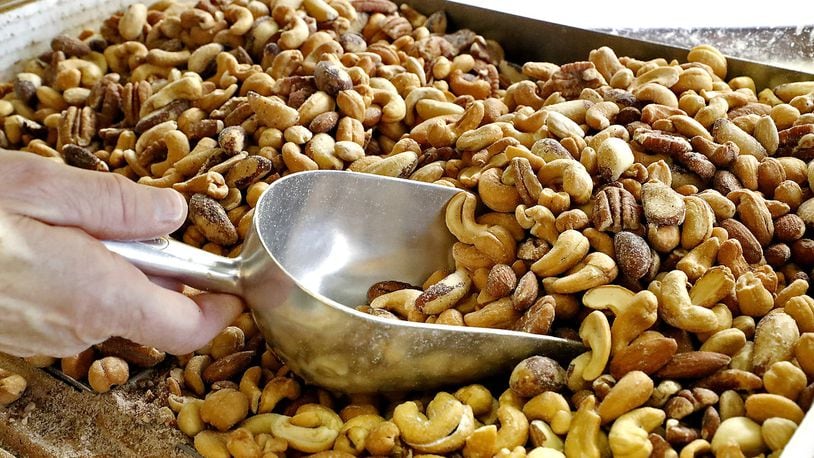 A nut mixture at The Peanut Shoppe. BILL LACKEY/STAFF