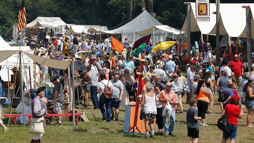 The crowd at Fair at New Boston Saturday, Sept. 2, 2023. BILL LACKEY/STAFF